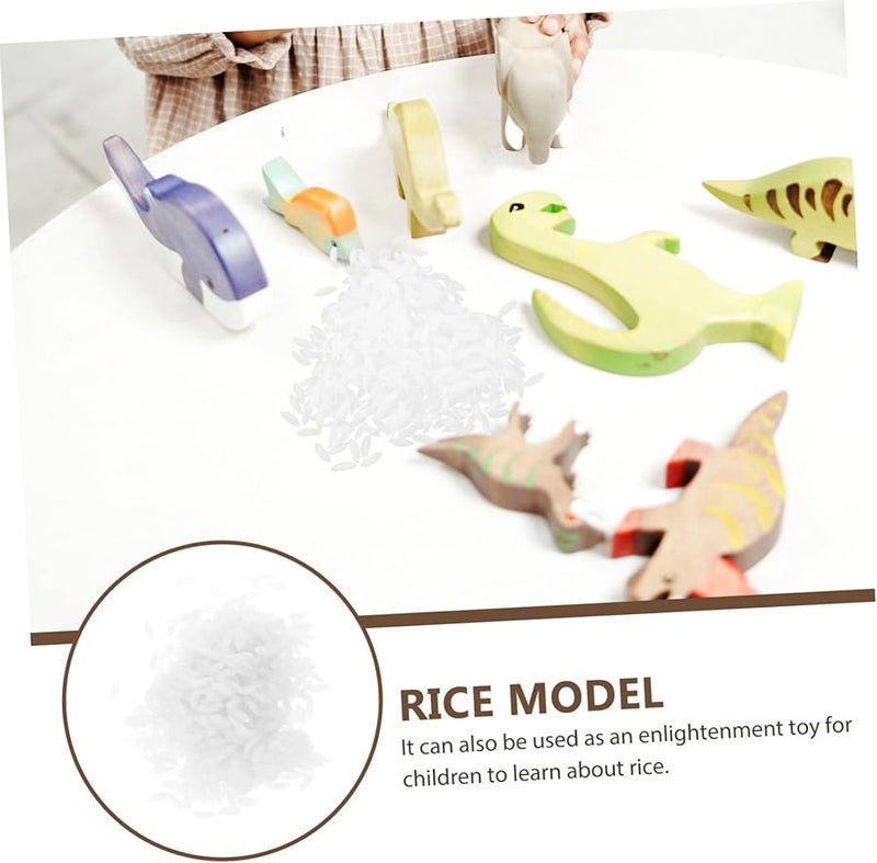 White PVC Fake Rice Models 3 Pack Kitchen Display Photography Props Wedding Decor - Image 3